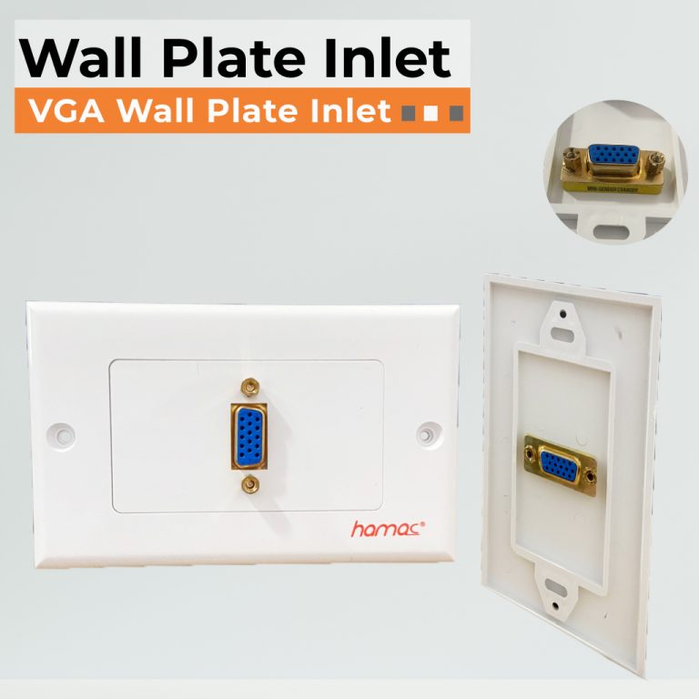 แผ่นเพลทติดผนัง VGA (vga inlet plate / VGA wall plate inlet)